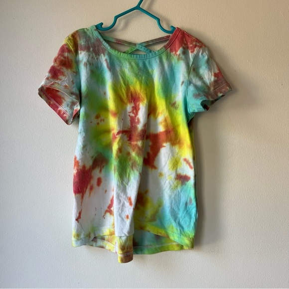 Old Navy Girls Tie Dye T-Shirt & Cropped Leggings Set Size Small 6-7 Rainbow - Picture 11 of 12